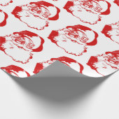 Red Retro Santa Claus Cadeaupapier (Hoek)