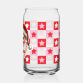 Red Retro Santa Claus Red Tartan Plaid Noël (Verso)