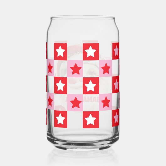 Red Retro Santa Claus Red Tartan Plaid Noël (Droite)