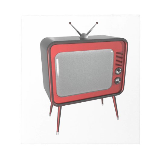 Red retro TV Notitieblok (Voorkant)