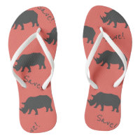 Red Rhino Patroon Koraal Teenslippers