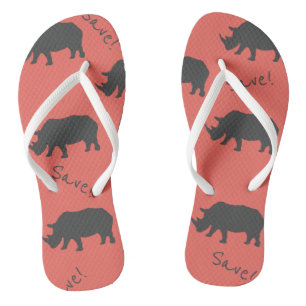 Red Rhino Patroon Koraal Teenslippers
