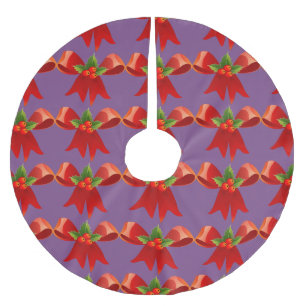 Red Ribbon Bow Holly Thunder_Cove Kerstboom Rok