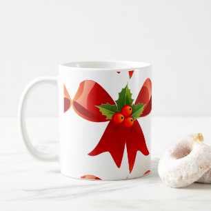 Red Ribbon Bow Holly Thunder_Cove Koffiemok