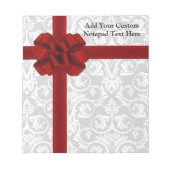 Red Ribbon Bow Notitieblok (Voorkant)