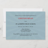 Red Ribbon Classe de Graduation Invitation (Dos)