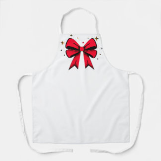 Red Ribbon cooking / medical wear Apron Schort