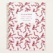 Red Ribbon Coquette Pink Planner (Devant)
