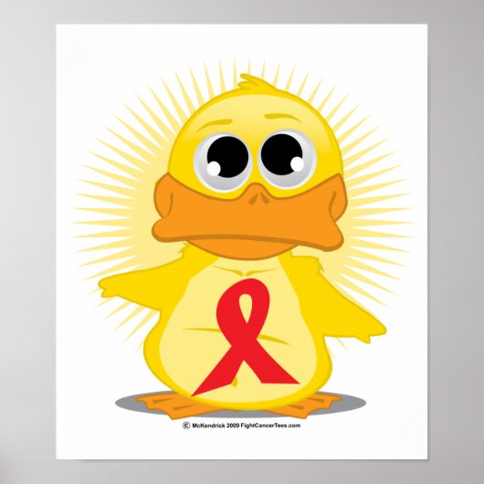 Red Ribbon Duck Poster (Voorkant)