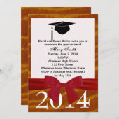 Red Ribbon en Tiger Afstuderen Kaart (Voorkant / Achterkant)