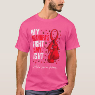 Red Ribbon Grandfather Marfan Syndroom Bewustzijn T-shirt
