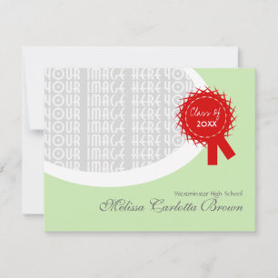 Red Ribbon Green Afstuderen Kaart