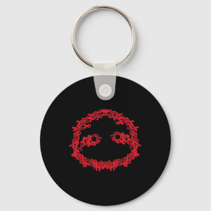 Red Ribbon HIV Aids Hersenen Aneurysma Sloth Cool  Sleutelhanger