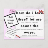 Red Ribbon Hoe hou ik van je? Briefkaart (Voorkant)