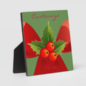 Red Ribbon Holly Thunder_Cove Fotoplaat (Voorkant)