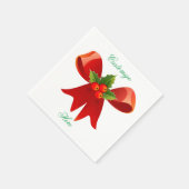 Red Ribbon Holly Thunder_Cove Servetten (Hoek)