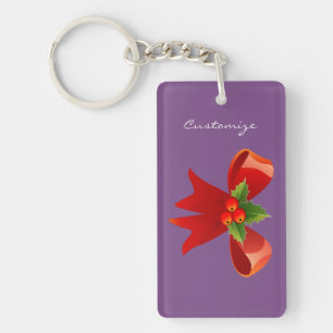 Red Ribbon Holly Thunder_Cove Sleutelhanger