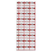 Red Ribbon Infinity Heart Wine Gift Bag Wijn Cadeautas (Voorkant)