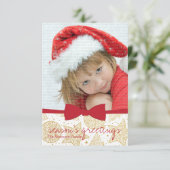 Red Ribbon Noël Carte photo (Debout devant)