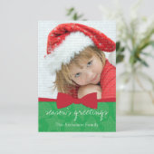 Red Ribbon Noël Carte photo (Debout devant)