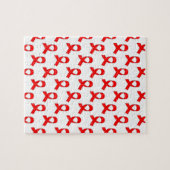 Red Ribbon Pattern Legpuzzel (Horizontaal)