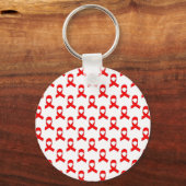 Red Ribbon Pattern Sleutelhanger (Voorkant)
