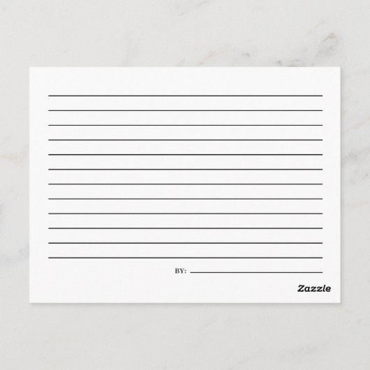 Red Ribbon Recipcard Briefkaart (Achterkant)