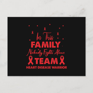 Red Ribbon Team Heart Disease Warrior Briefkaart