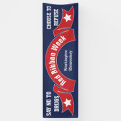 Red Ribbon Week drugsvrij Spandoek (Verticaal)