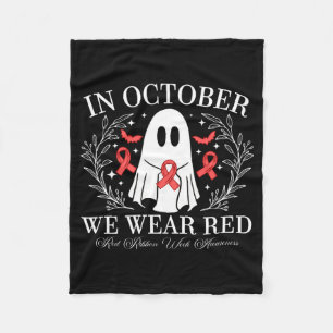 Red Ribbon Week-spookontwerp in oktober dragen we Fleece Deken