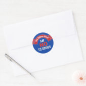 Red Ribbon Zeg nee Ronde Sticker (Envelop)