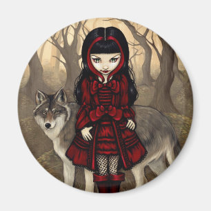 "Red Riding Hood in herfst" Magnet Magneet
