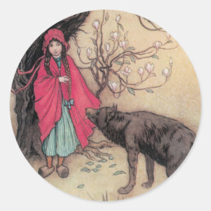 Red Riding Hood Ronde Sticker
