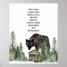 Red Riding Hood Wolf Art Print