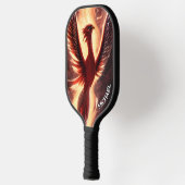 Red Rising Phoenix met brandende vlammen Pickleball Paddle (Links)