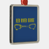 Red River Gorge Climate Quickdraw Metalen Ornament (Rechts)