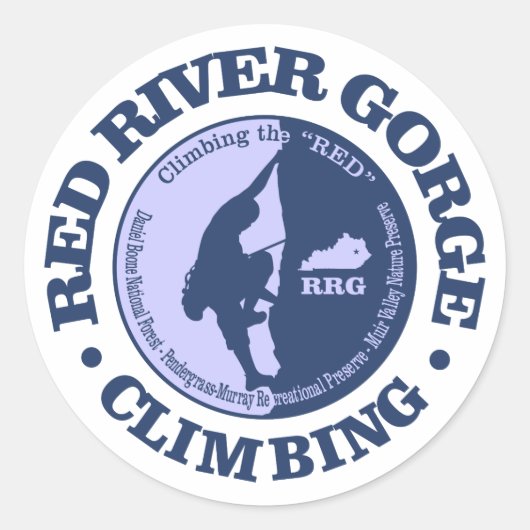 Red River Gorge (klimmen) Ronde Sticker (Voorkant)