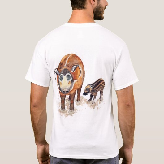 Red River Hog Artwork Mannen T-shirt (Achterkant)