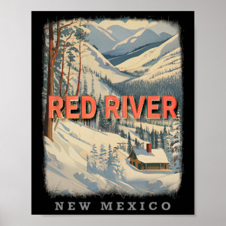 Red River New Mexico NM Skiën Extravaganza SD778 Poster