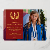 Red RN Asclepius Graduus Faire-part photo (Recto)