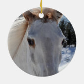 Red Roan Horse Eyes Keramisch Ornament (Achterkant)