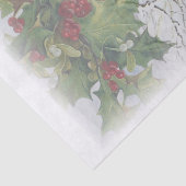 Red Robin Bird Squirrel Winter Kerstmis Tissuepapier (Detail)