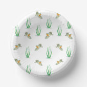 Red Robin Birds & Snowdrops Playful Spring Pattern Papieren Kommen (Voorkant)