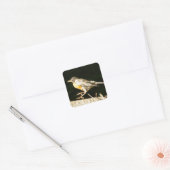 Red Robin Bobbin Vierkante Sticker (Envelop)