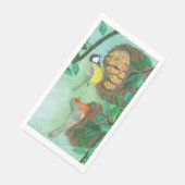 Red Robin en Great Tit Bird Nesting Servet (Hoek)