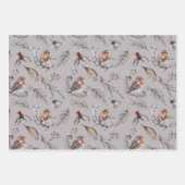 Red Robin Festive Kerstmis  Inpakpapier Vel (Voorkant 2)