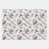 Red Robin Festive Kerstmis  Inpakpapier Vel (Voorkant)