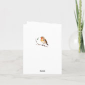 Red Robin Holly Grootouders Kerst Kaart (Achterkant)