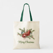 Red Robin met kerstversieringen Tote Bag (Achterkant)