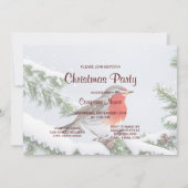 Red Robin Noël Fête Invitation (Dos)